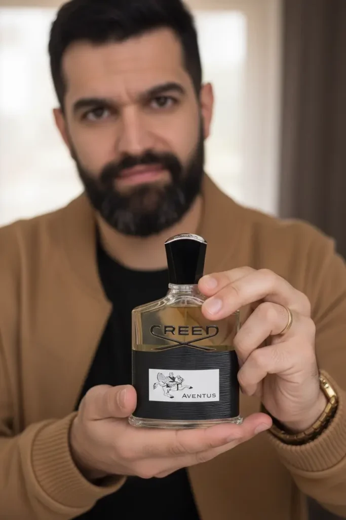 frasco do perfume Creed Aventus masculino